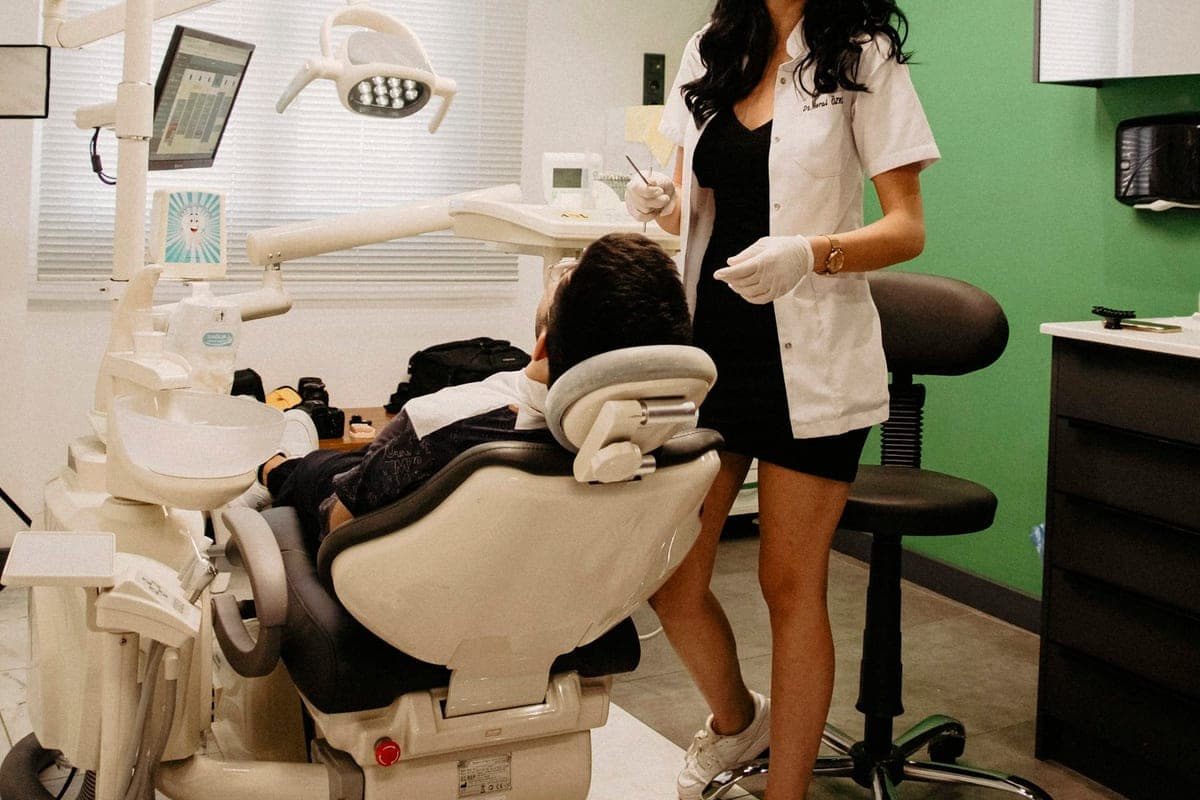 A gentle dentist talking with a patient at Marloe Dental